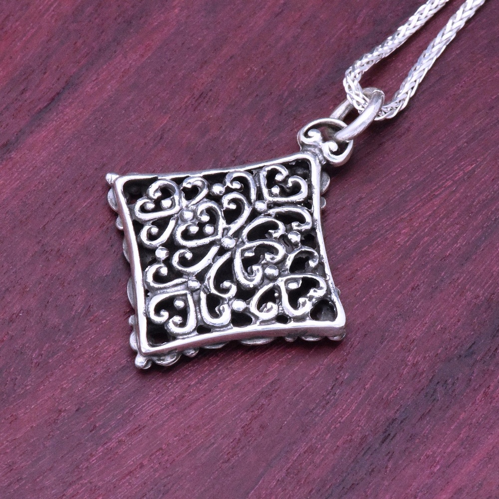 925 Ornate Sterling Silver Pendant